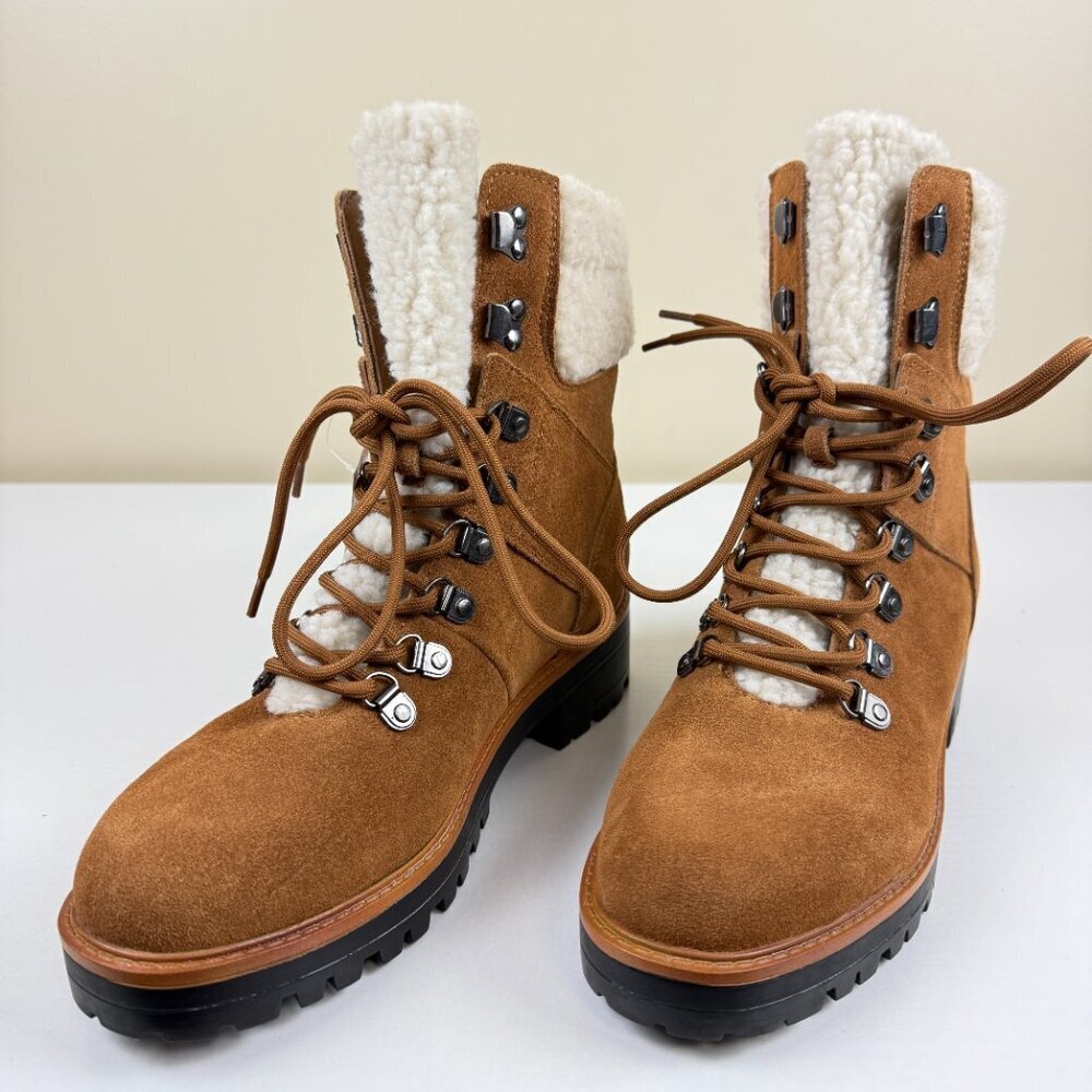 NEW Marc Fisher Lace Up Lug Combat Boots